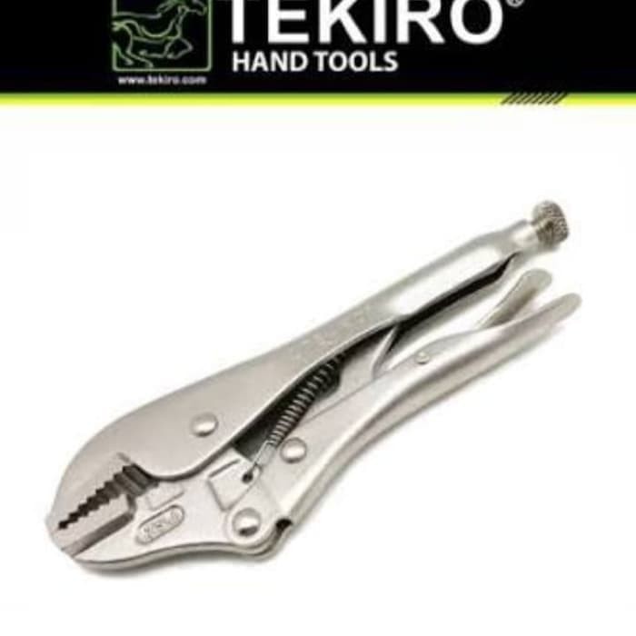 TEKIRO Tang Buaya Lurus 7 inch inci Locking Pliers Curve CRV