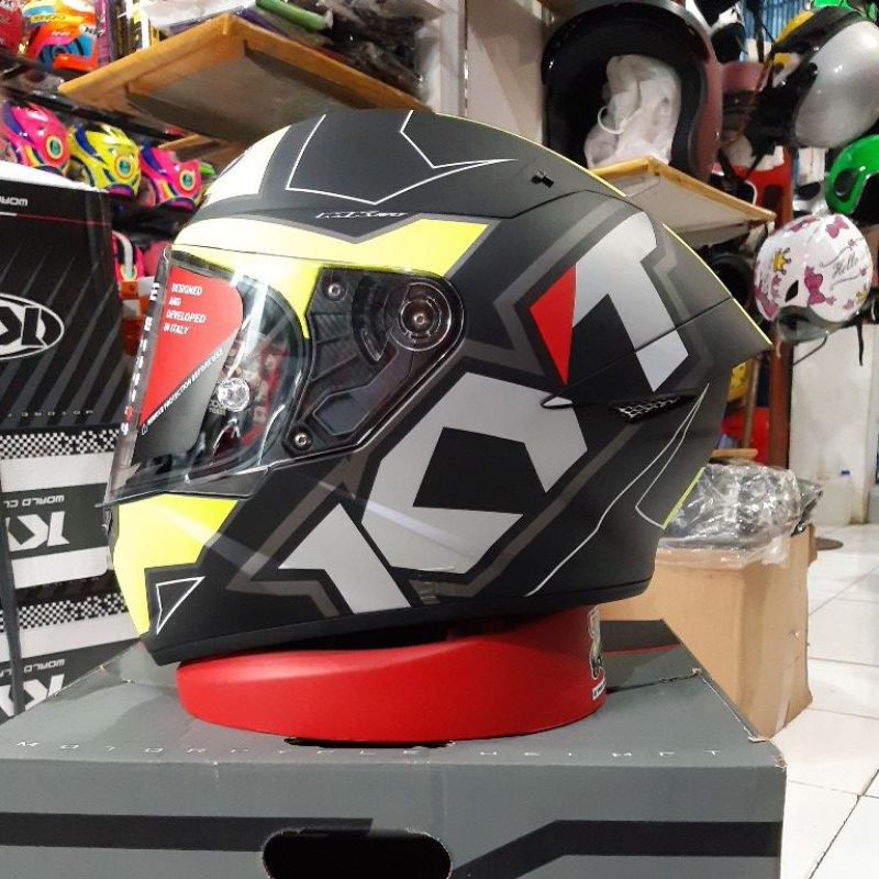 HELM KYT TT COURSE ELECTRON MATT GREY/YELLOW