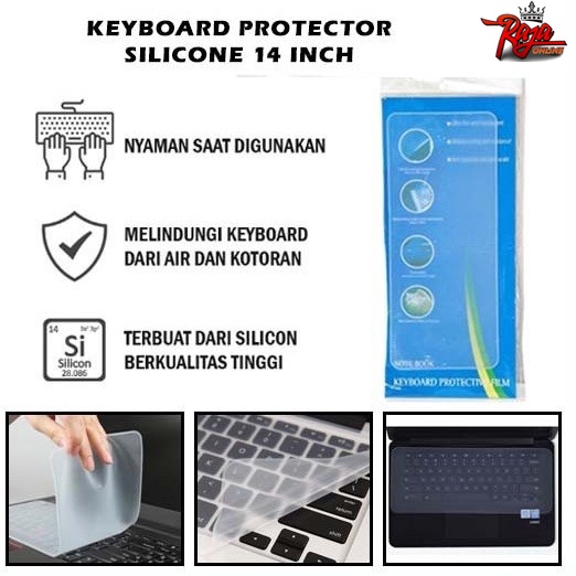 KP14-Pelindung Keyboard Laptop Anti Debu dan Air 14 INCH