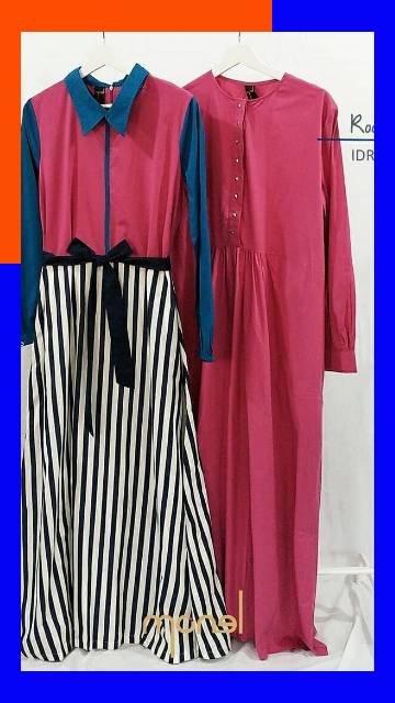 Monel ROCKSTUD FUSCHIA (dress/terusan/gamis) @monel_chavians