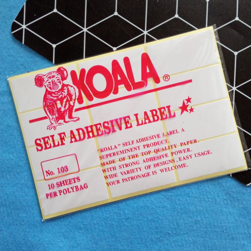 

Label Koala no.103 (Isi 10 lembar)