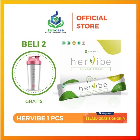 Herwell HER WELL Hervibe HER VIBE 16 sachet - Minuman Fiber Herbal Detox Penurun Berat Badan