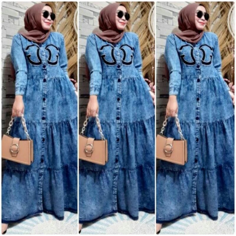 Dress jeans Chanel/Gamis Levis/ Gamis murah
