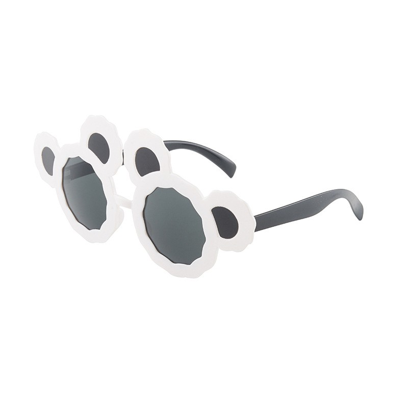 【CT】Kacamata Anak New Trend/Fashion Anak Terbaru Telinga Beruang High Quality-putih 2