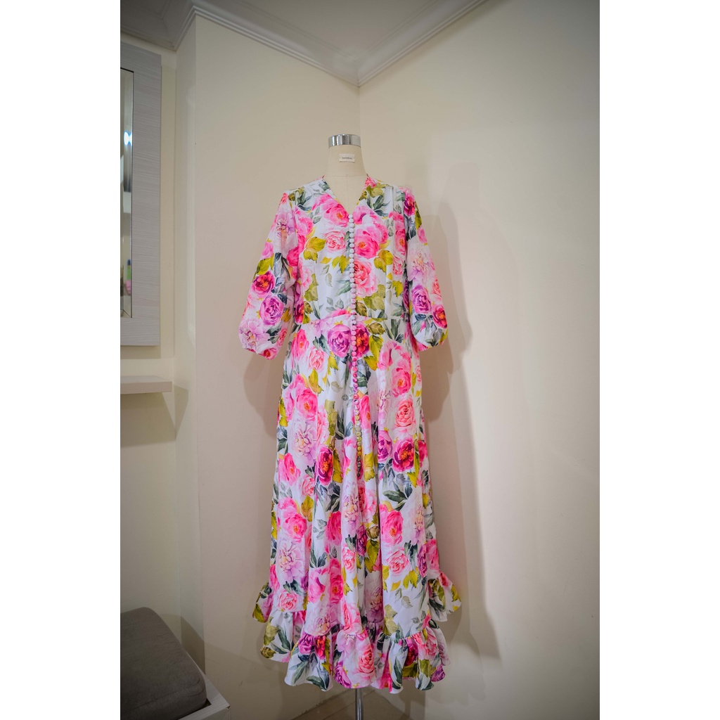 Rosy Garden Maxi Dress