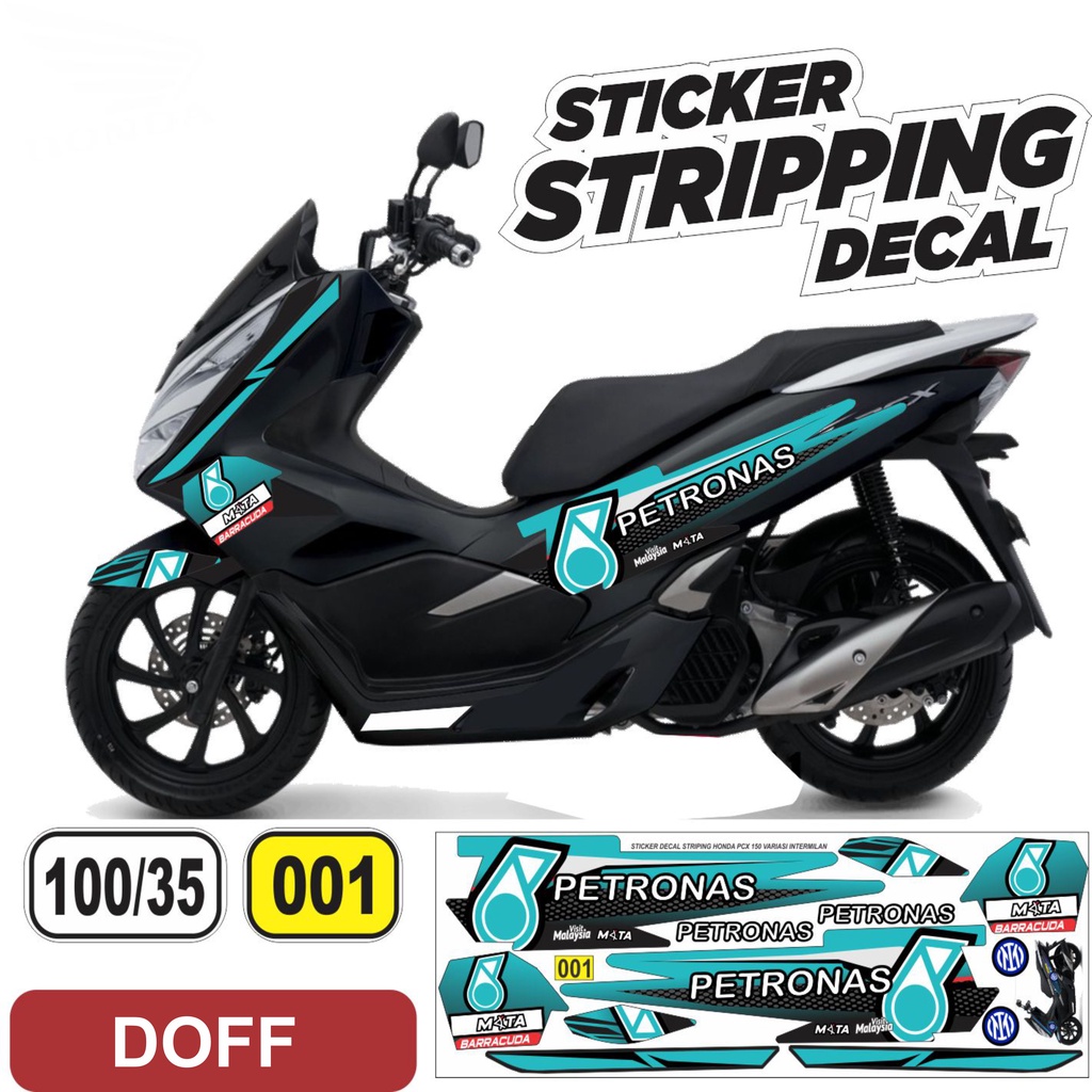 Sticker decal striping honda pcx variasi petronas pcx 150 honda packing aman