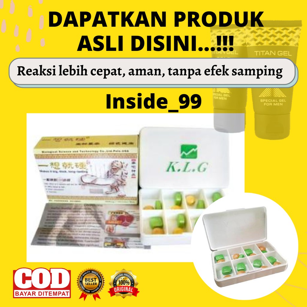 KLG - Obat Kuat Tahan Lama Pembesar Penis_Kontol Pria Permanen Asli BPOM Suplemen Stamina Alami