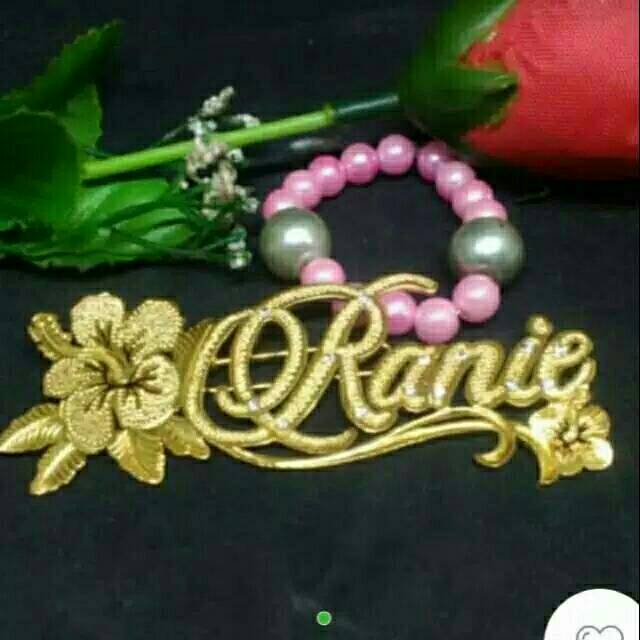 BROS NAMA LAPIS EMAS VARIASI BUNGA EKSAN GRAFIR / NAMA DADA / BROS DADA