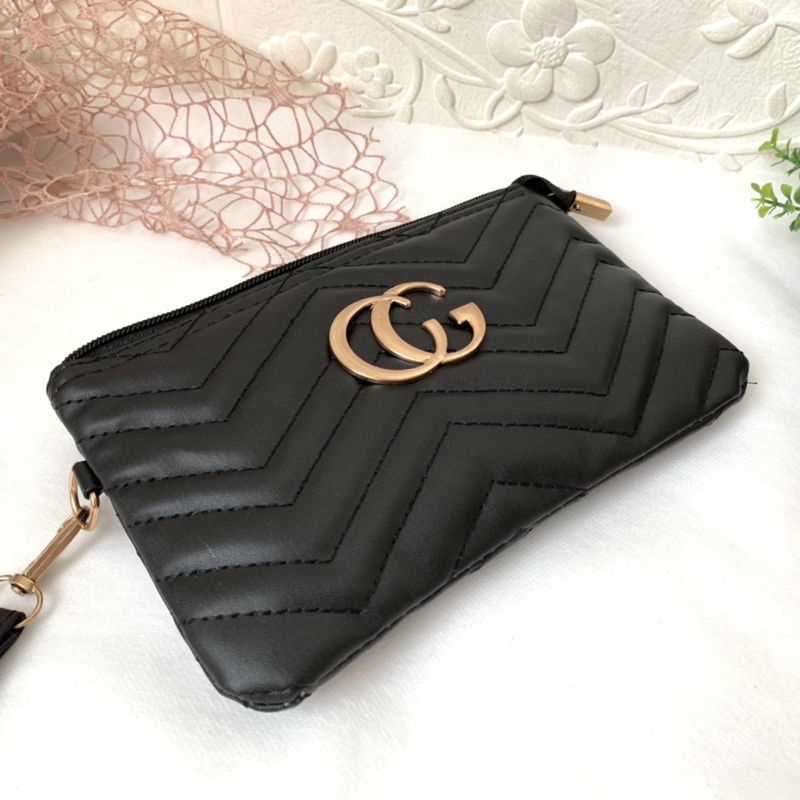 DOMPET WANITA CG IMPOR HANDBAG FLIP BORDIR 1RUANG DOMPET SAPHIRE DOMPET HP MULTIFUNGSI