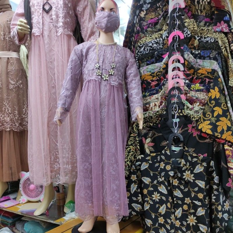 Dress Anak/ Gamis Tile Anak Model Rompi