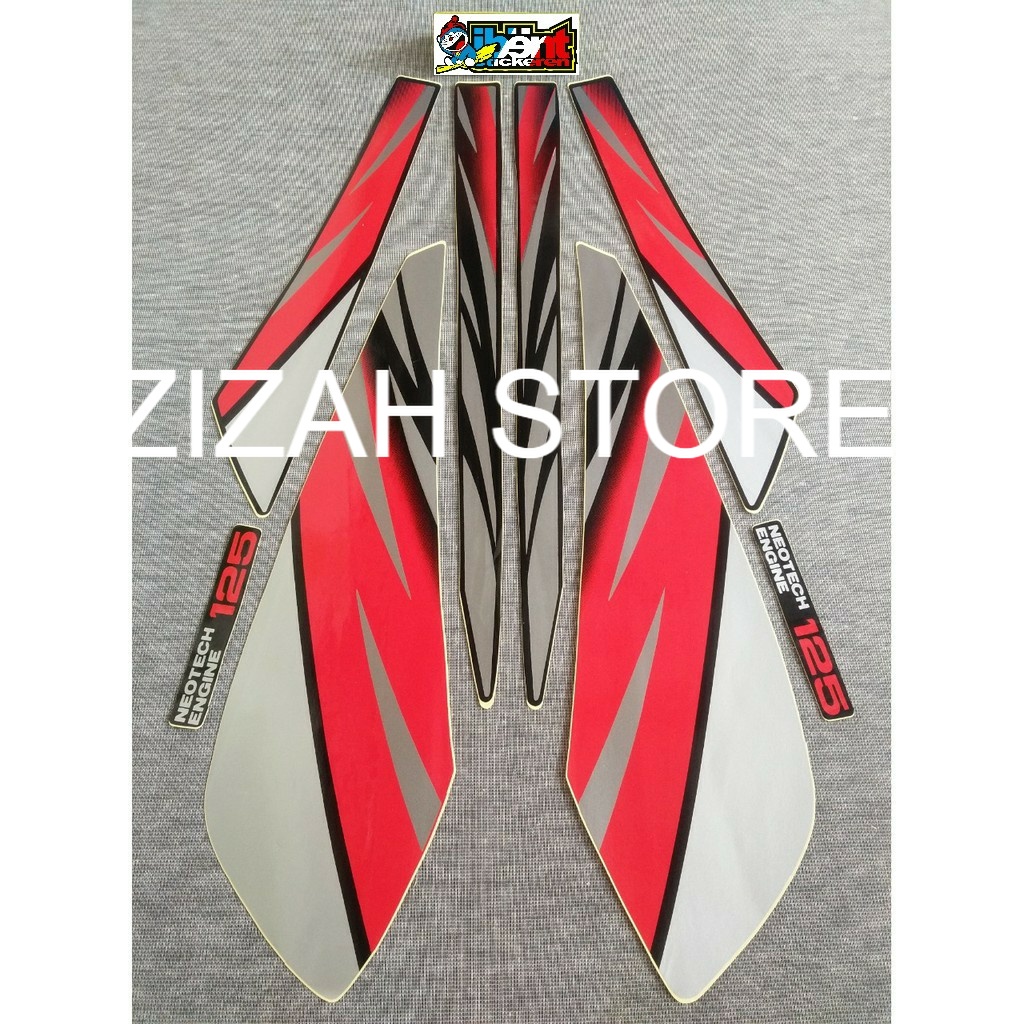 STIKER STRIPING LIS STANDAR ORI HONDA GL MAX MERAH TAHUN 1996