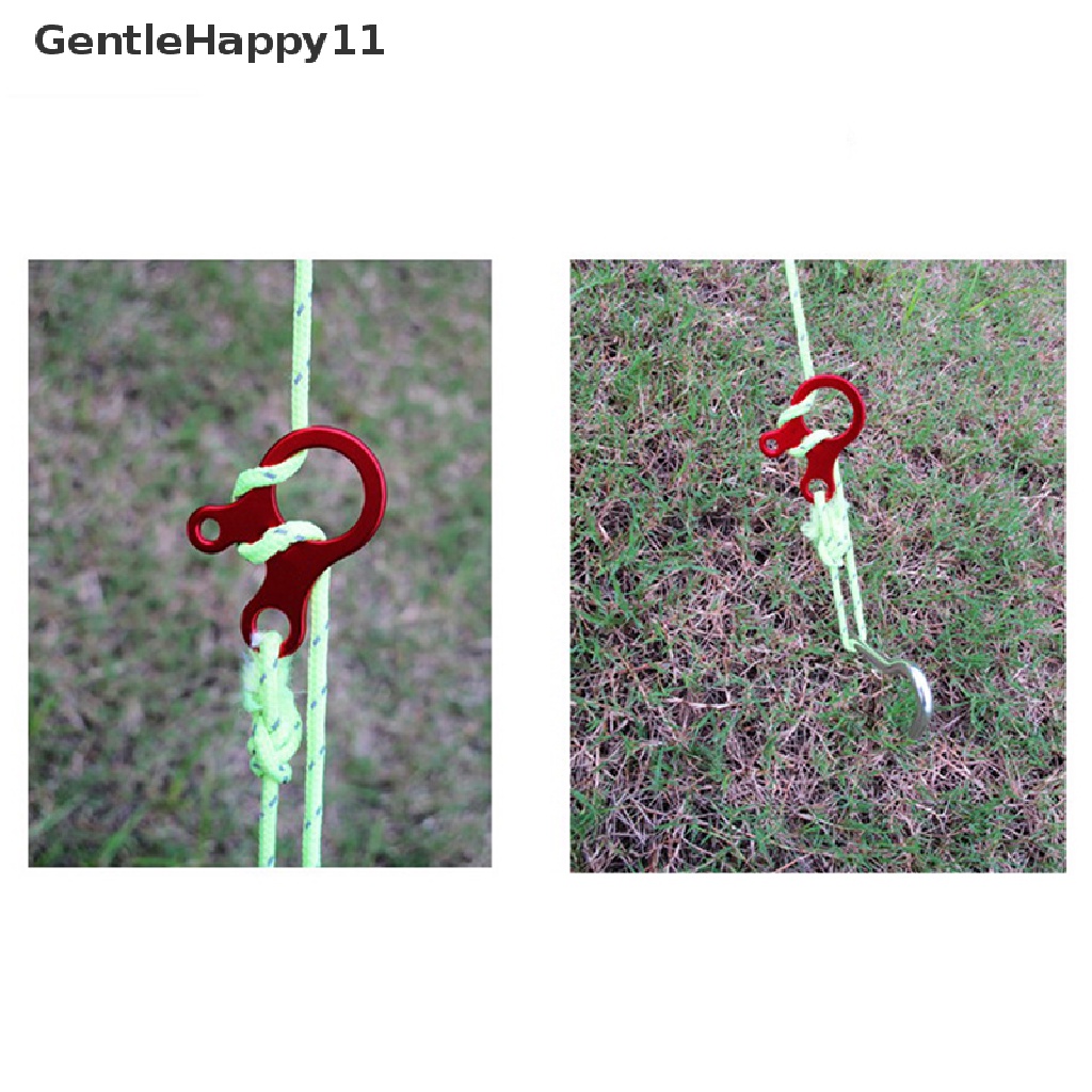 Gentlehappy 10pcs Simpul Cepat Tenda Tali Angin Gesper Camping Pengencang Pengait Tali Angin Gesper