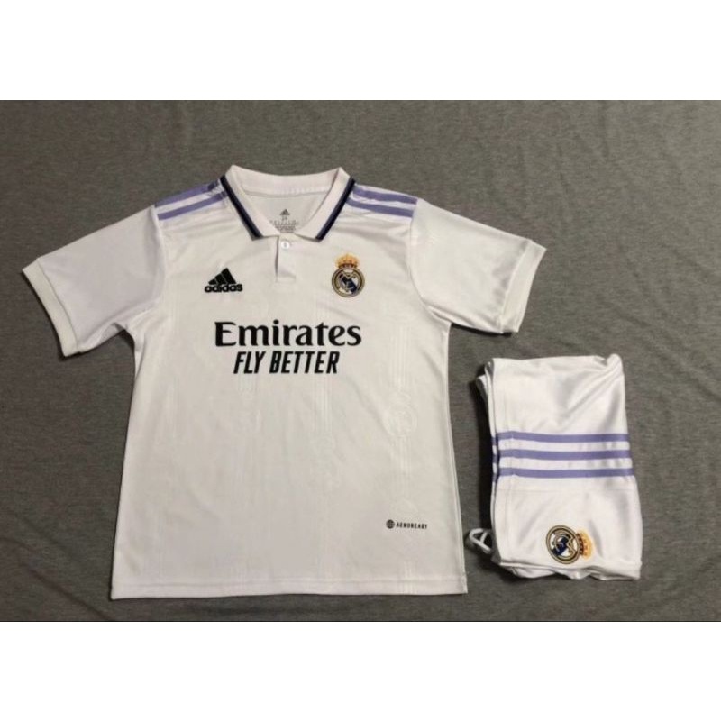 JERSEY BOLA KIDS/ANAK REAL MADRID HOME 2022/2023 GRADE ORI