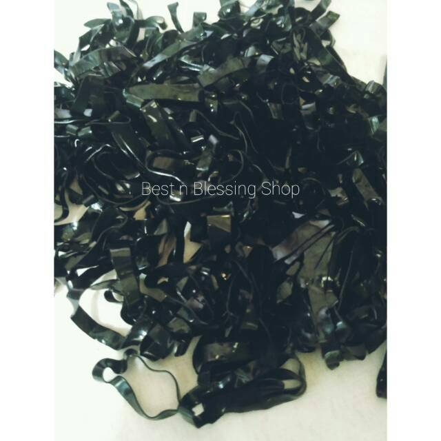 KARET RAMBUT KARET JEPANG LEBAR kiloan ONS Hitam Warna Warni Ikat Rambut