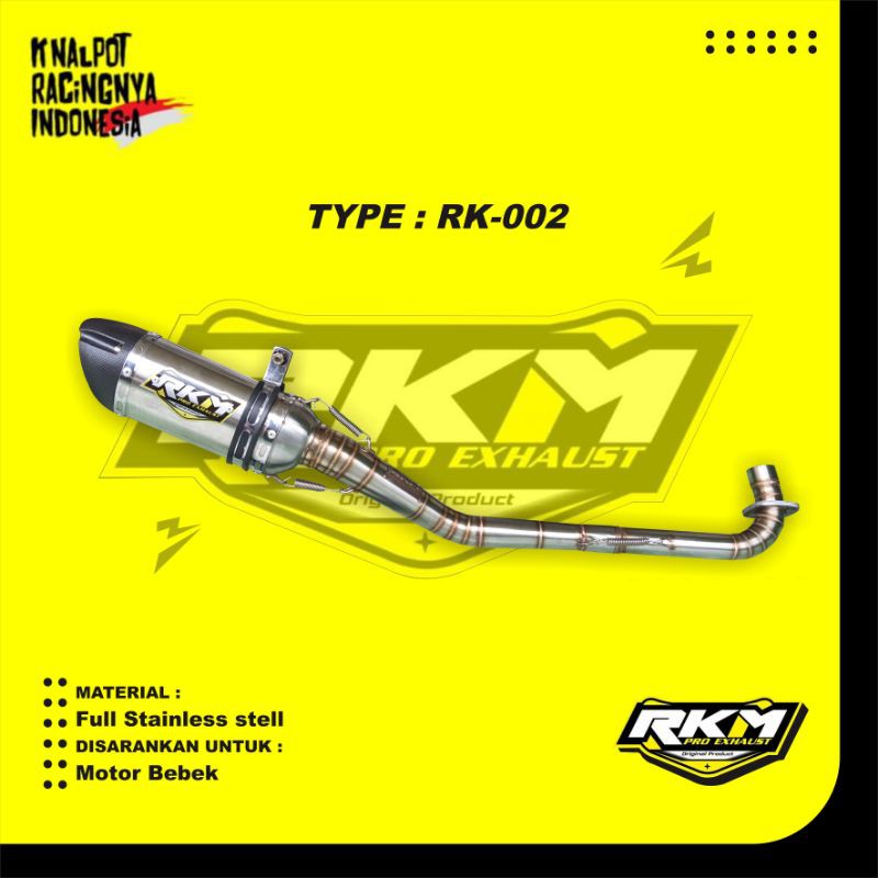 KNALPOT RKM PRO EXHAUST BEBEK 130cc-200cc