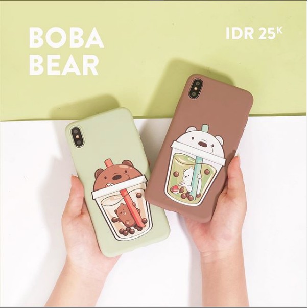 Boba Case For Iphone, Oppo, Xiaomi,VIVO ready Stock