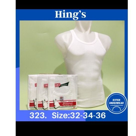 SINGLET PRIA HINGS HIJAU H 323 HK MODEL SALUR  KATUN ISI 1 PCS