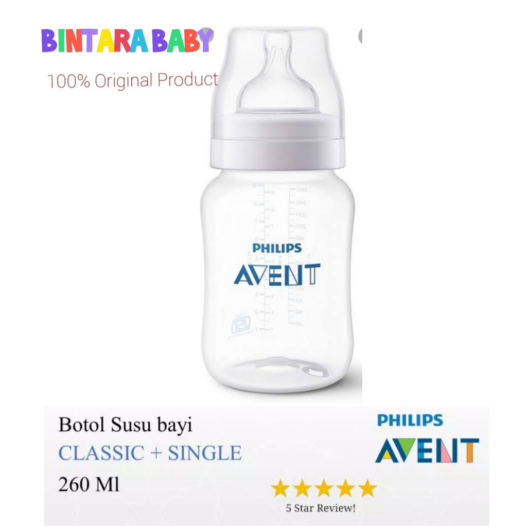 ORIGINAL Botol Susu Avent Natural / Classic+  Wide neck  Philips Avent Botol Susu Bayi Newborn Baby