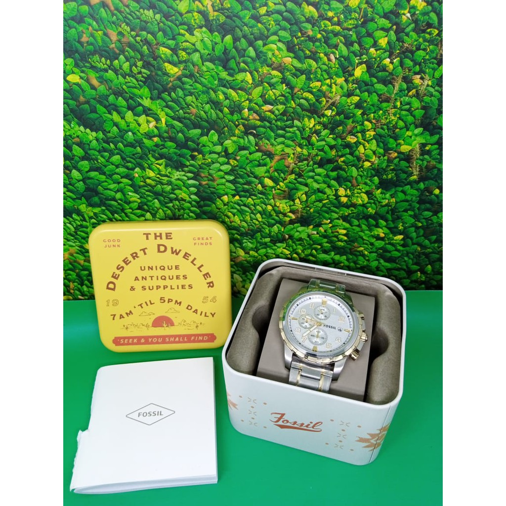 Jam Tangan Fossil Pria Dean Chronograph Stainless Steel FS4795