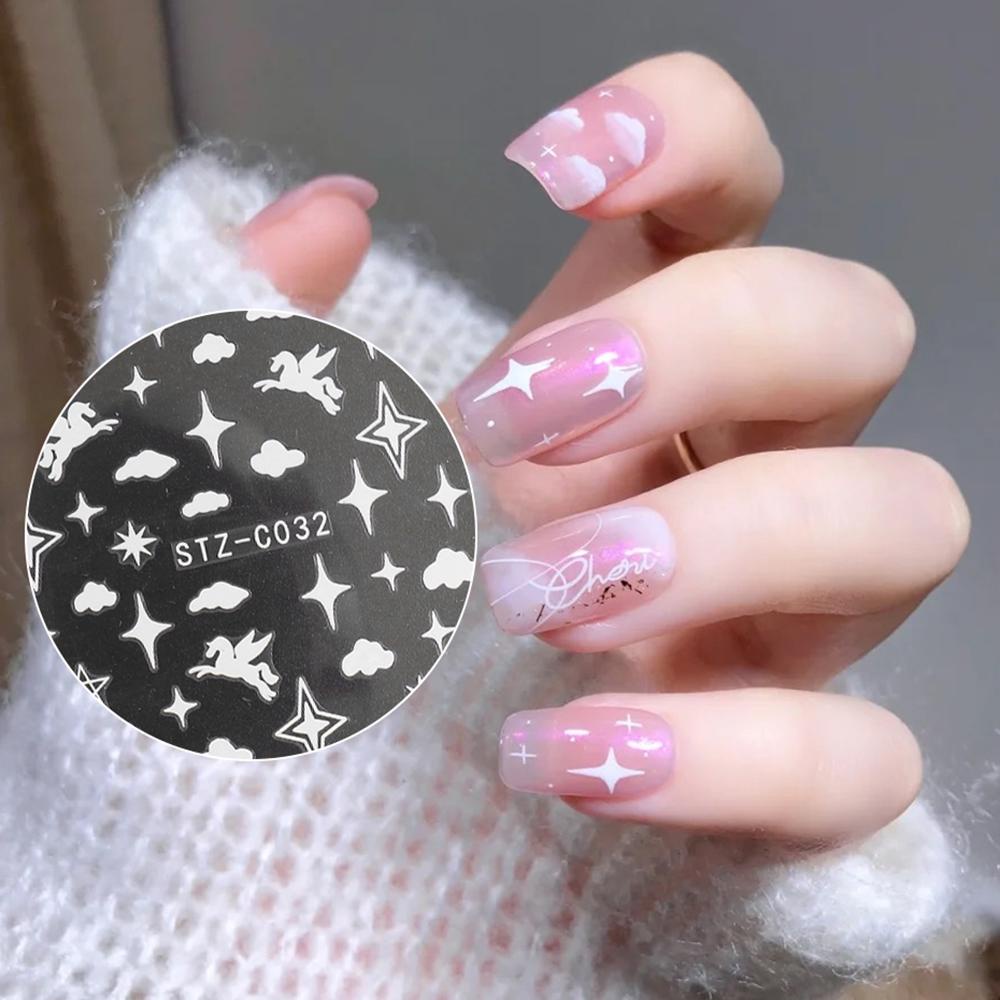 Top Nail Sticker Dekorasi Kuku DIY Desain Garis Curve Metal