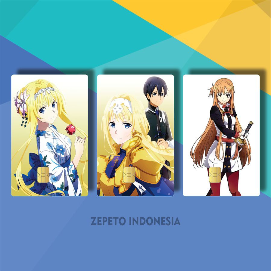 61-80 STIKER KTP ANIME SWORD ART ONLINE SINON KIRITO 7VFMI/OQ1QX/ GARSKIN ATM ANIME SWORD ART ONLINE