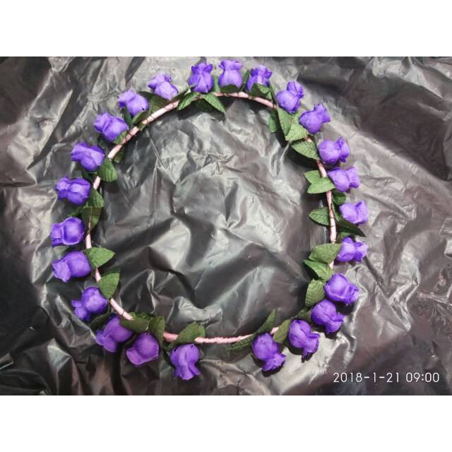 Flower crown SERUNI 6 PCS mahkota bunga/head pieces lusinan.