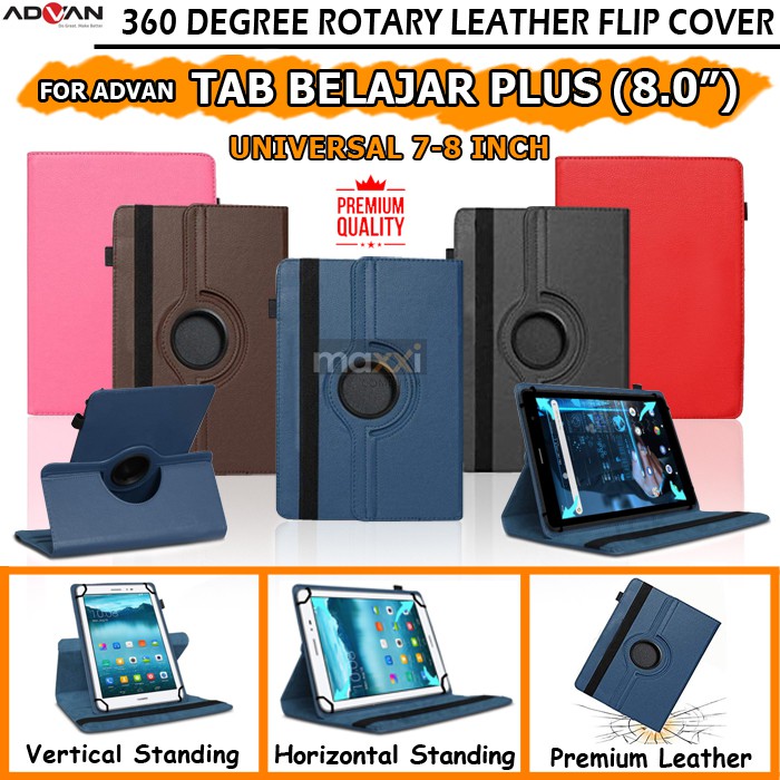 Advan Tablet Belajar Plus Tab 8 Inch Bookcover Flipcover Case Casing Cover Flipcase Sarung Kesing