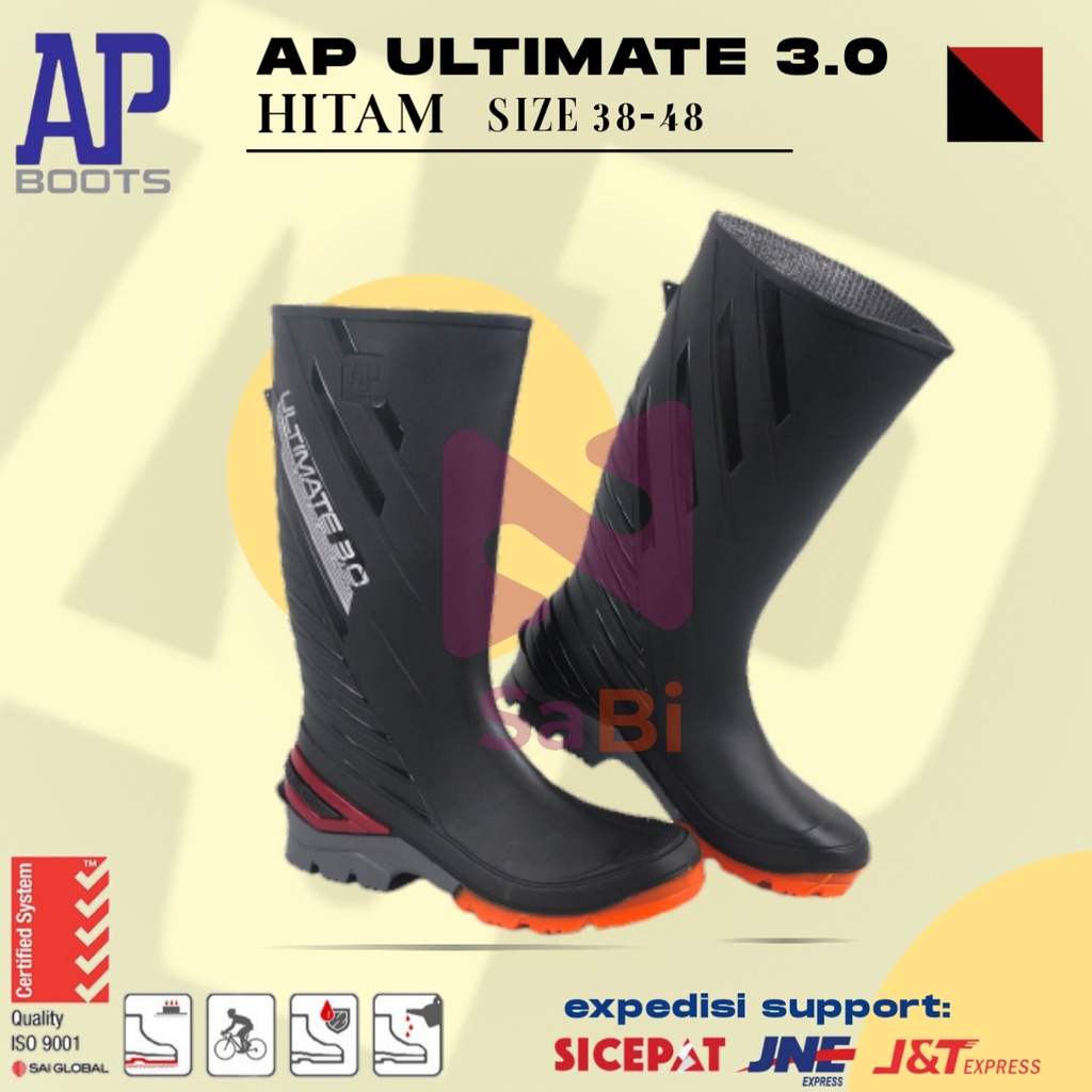 Sepatu Boot Tinggi AP Boots AP ULTIMATE 2015 HITAM TANGGUH FLEKSIBEL/sepatu boots cross/sepatu boots