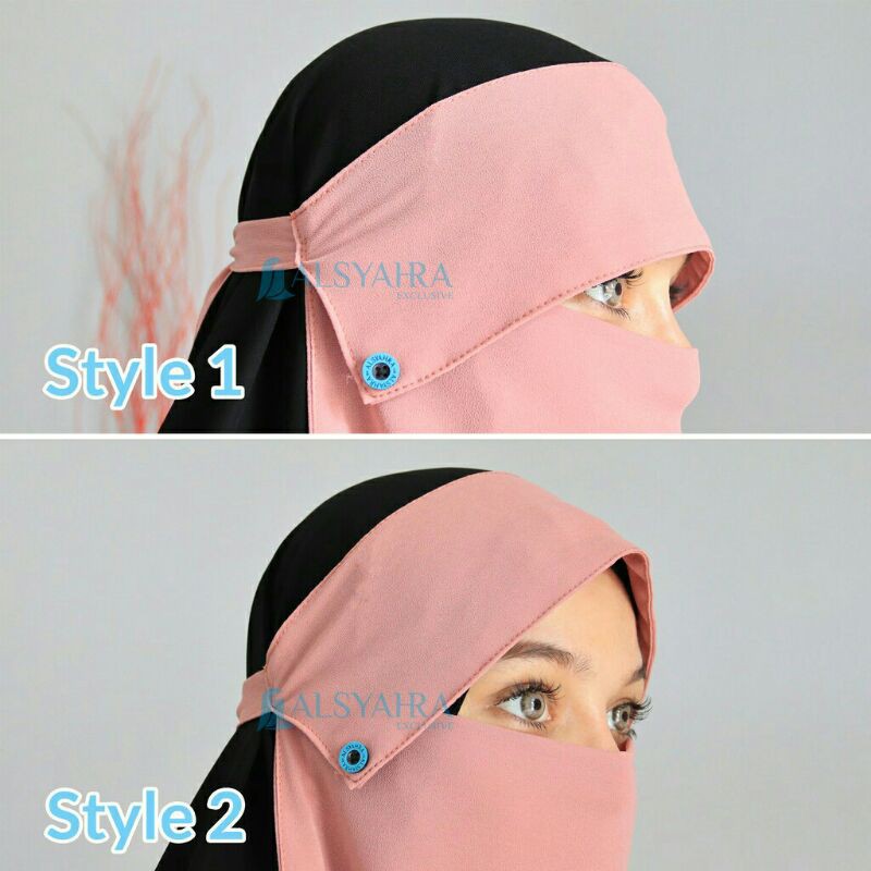 Alsyahra Exclusive Niqab Poni Kancing Raudhah Sifon Premium