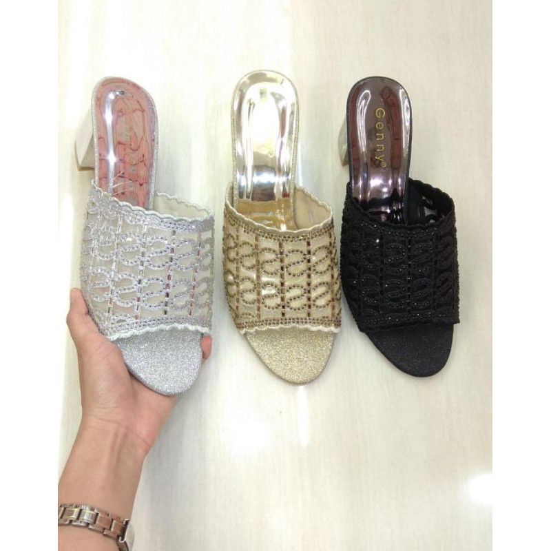 Sendal heels 5 cm/ pesta/selop pesta~ Genny