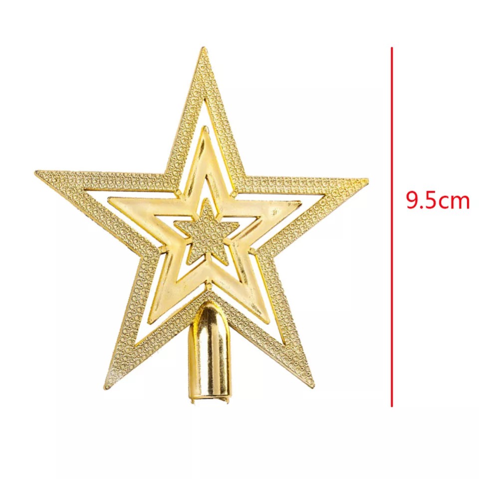 Topping Pohon Natal BINTANG 10cm Hiasan pohon natal Topping Pohon Natal BINTANG 10cm Hiasan pohon natal