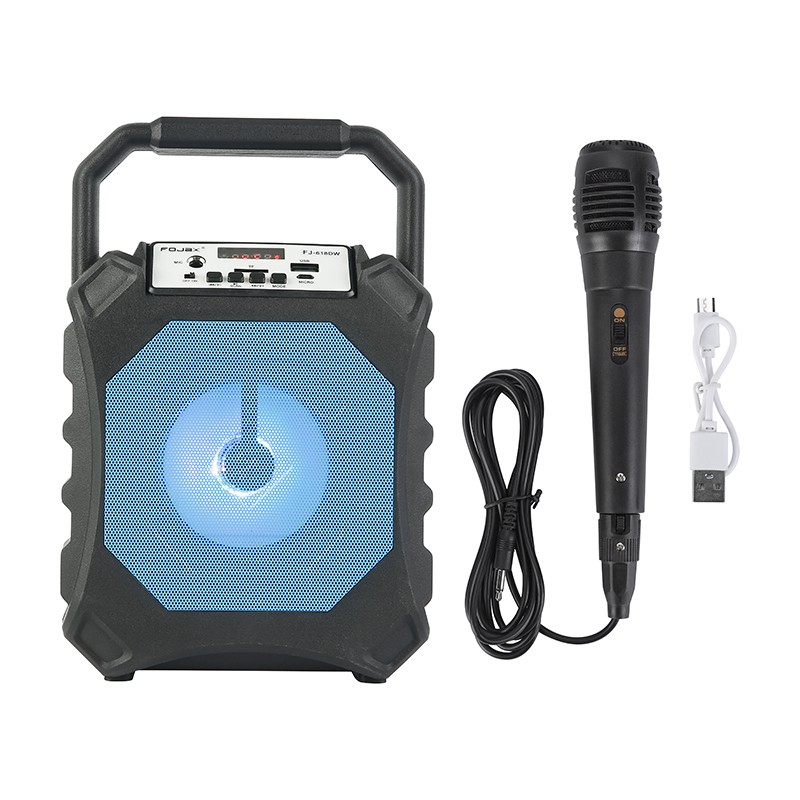 [✅COD] W618Portable Speaker+Microphone speaker 4 inch FM Radio / USB / SD /AUX bluetooth karaoke