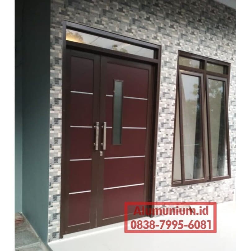 Pintu Utama Alumunium / Pintu Alumunium Besar / Pintu Utama Rumah PU01