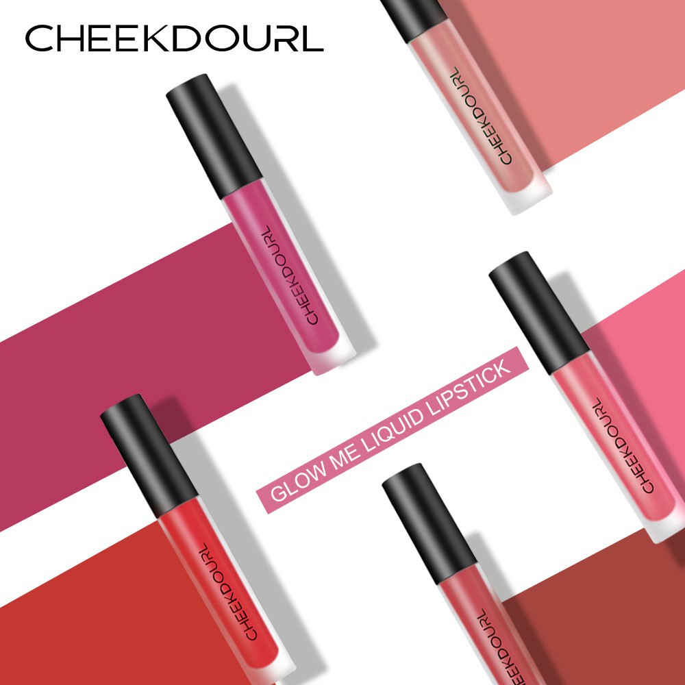 CHEEKDOUR Lip Gloss Glazed Moisturing Lip Tint Lipcream Lipstik MakeUp Kosmetik Glossy Anti Air Taha