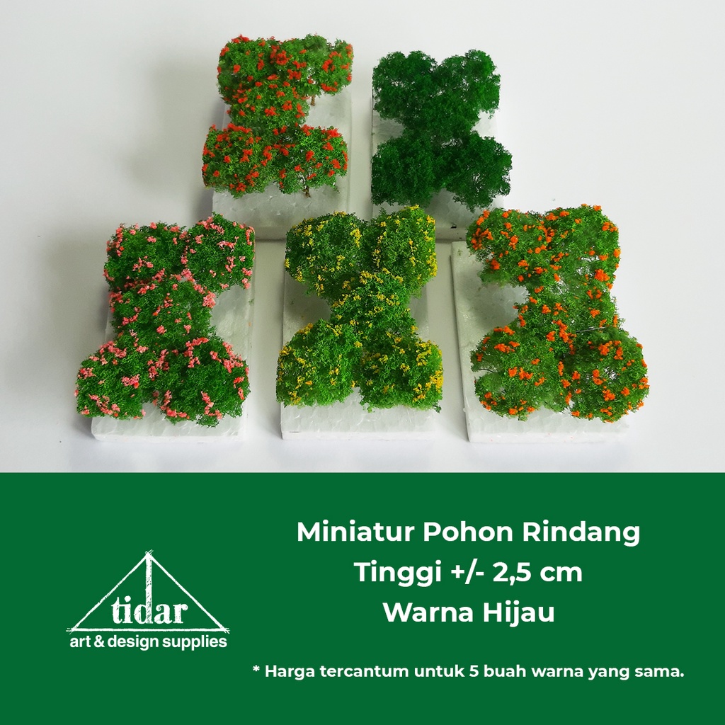 

[MR] MG- Miniatur Pohon Rindang Tinggi 2,5 CM - Beringin Cabang Hijau Bunga
