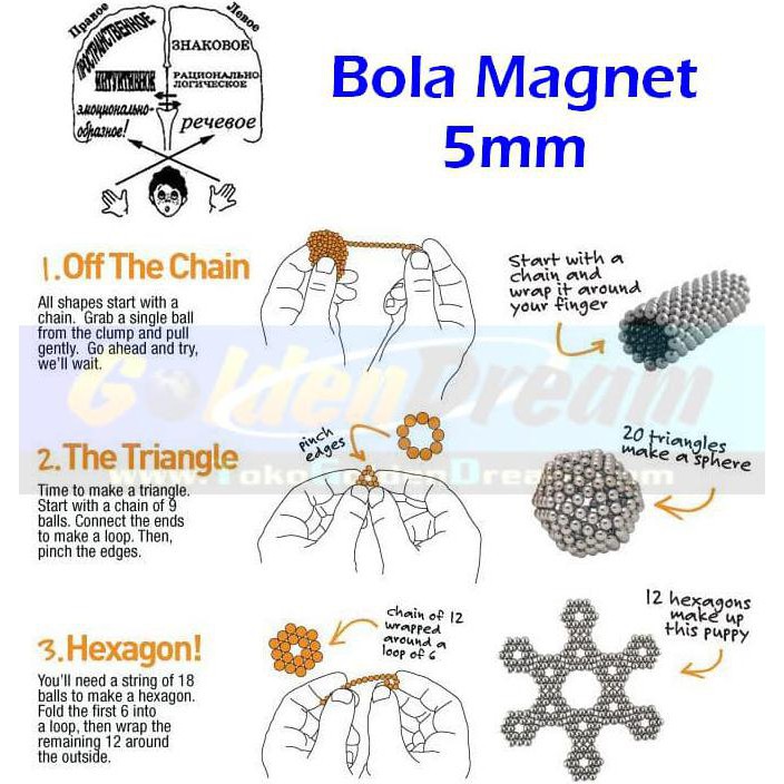 [MGT-9010] SILVER MAGNET BOLA 5MM NEODYMIUM BALL PUZLLE ARTS BOLLS BULAT ZEN BUCK