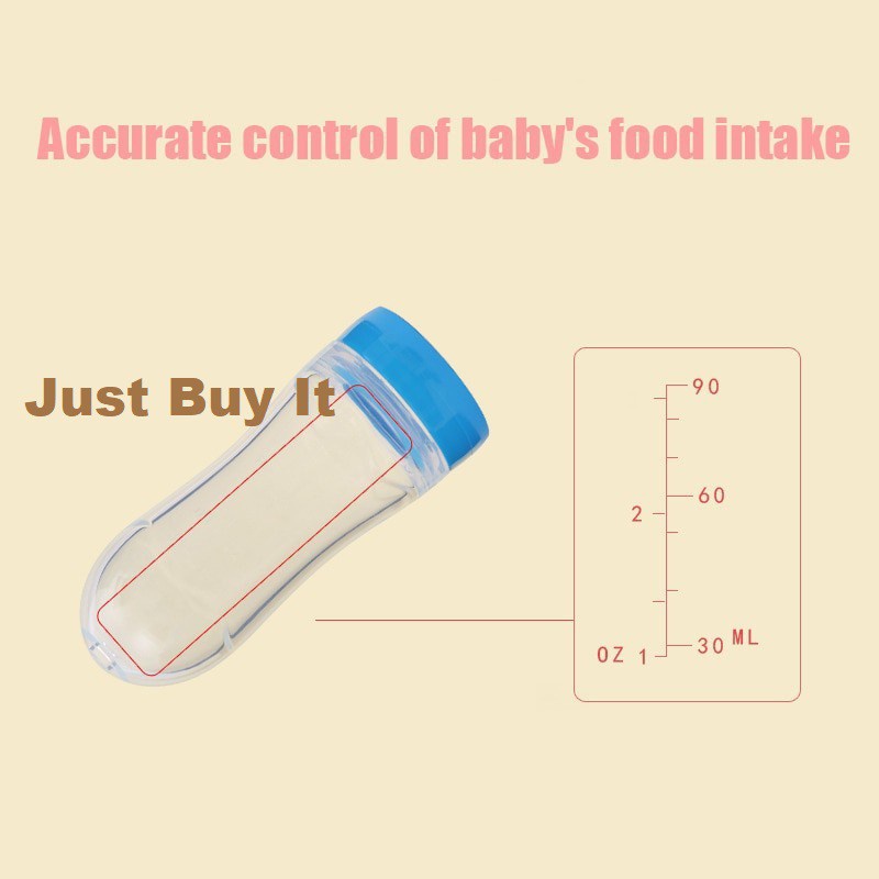 JBI-0001 Botol Sendok Makan Bayi MPASI Baby Feeder BPA Free Botol Bayi Silikon Anti Tumpah