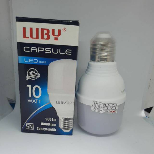 Lampu LED 10 Watt Luby Capsule / Lampu Merk Luby Cahaya Putih 10 Watt