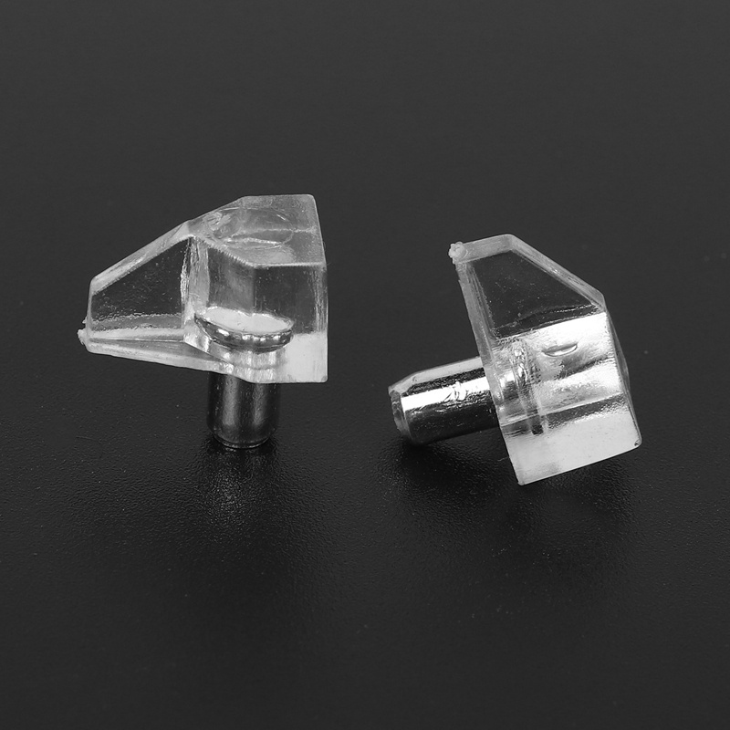 100 Pcs Clear Shelf Support Pegs -5 mm Cabinet Shelf Clips,Shelf Holder Pins Bracket Steel Pin for Cabinet Furniture