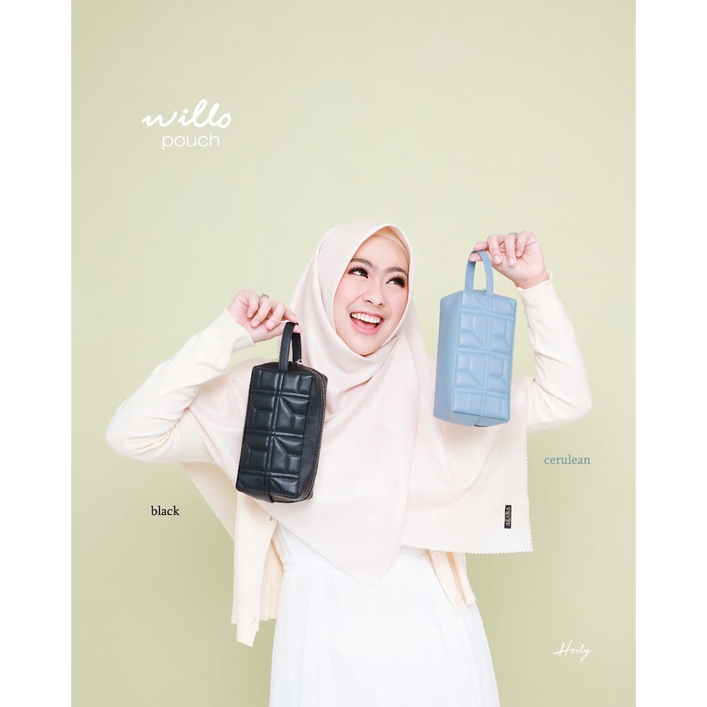 Hody Willo Pouch Tas Kosmetik Quilting Simple Cosmetic Bag Tas Wanita Pouch Kosmetik Sintetic