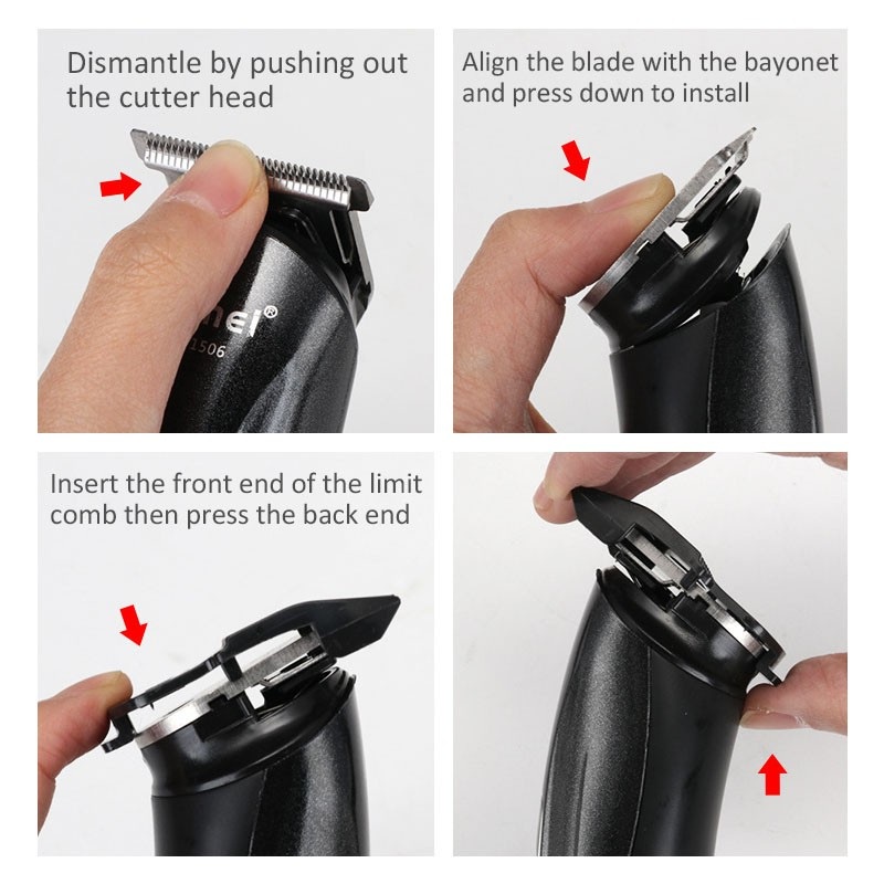HOPE STORE - COD - KEMEI KM 1419 / km 1407 3 in 1 Hair Clipper Rechargeable - Alat Cukur Rambut Elektrik Kumis JengBulu Hidung