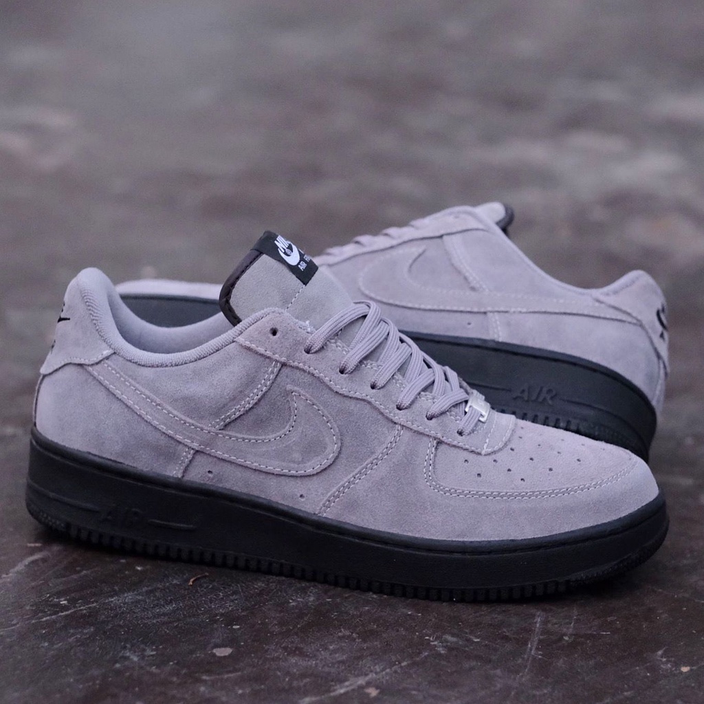 SEPATU NIKE AIR FORCE 1 LOW GREY GREY BLACK ORIGINAL