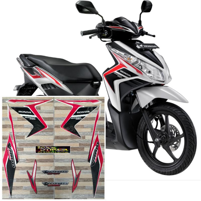 striping original Honda Vario techno 110 putih tahun 2011 2012