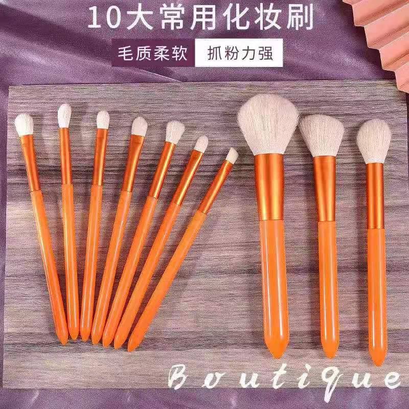 ASK | Brush Make Up KUAS MAKE UP SET isi 10 PCS Brush Kuas Make Up Aksesoris Tata Rias Wajah Material KUAS07