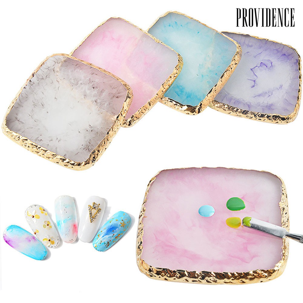 Providence Square Shape Resin Nail Painting Drawing Display Plate Gel Polish Pigment Holder