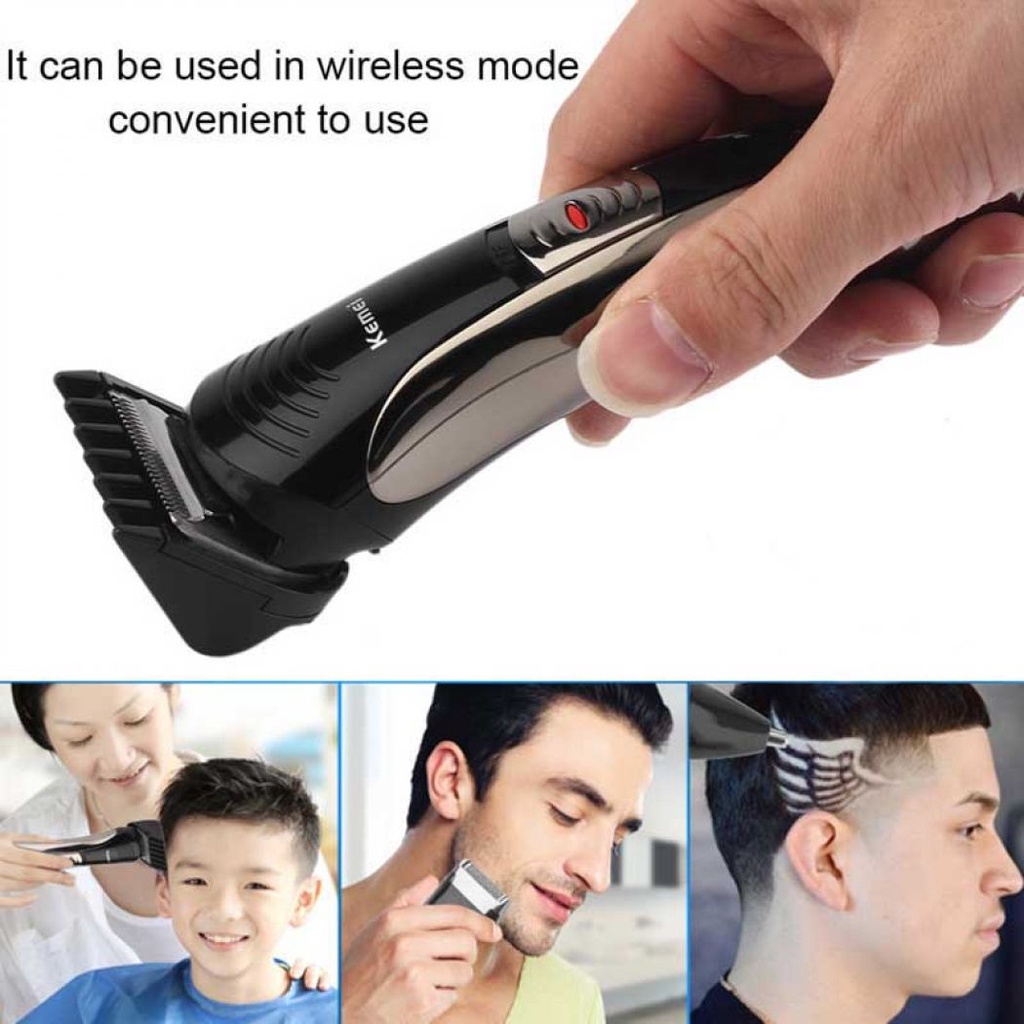 Kemei KM-590A Trimmer Alat Cukur Rambut Kumis Jenggot 7 in 1