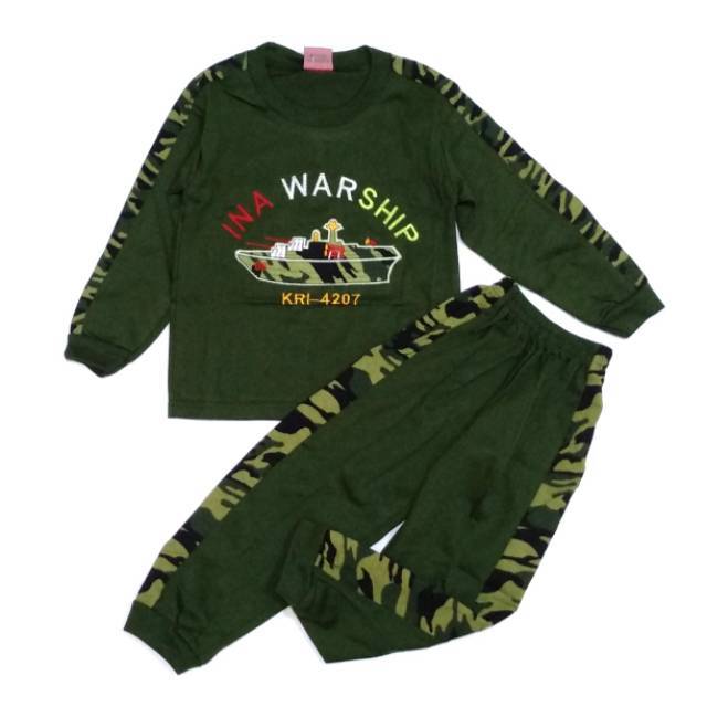 Si Pesek Setelan Baju Army Tentara Anak Bayi Laki-Laki AK( 1 - 3 th )