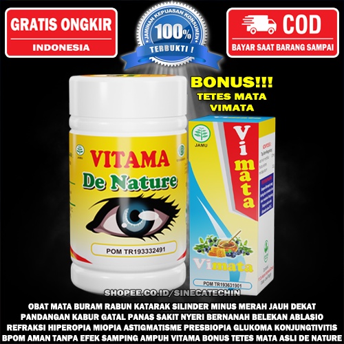 GRATIS ONGKIR COD Obat PENYEMBUH Mata Buram Rabun Katarak PALING AMPUH Kapsul Vitama Bonus Tester Te