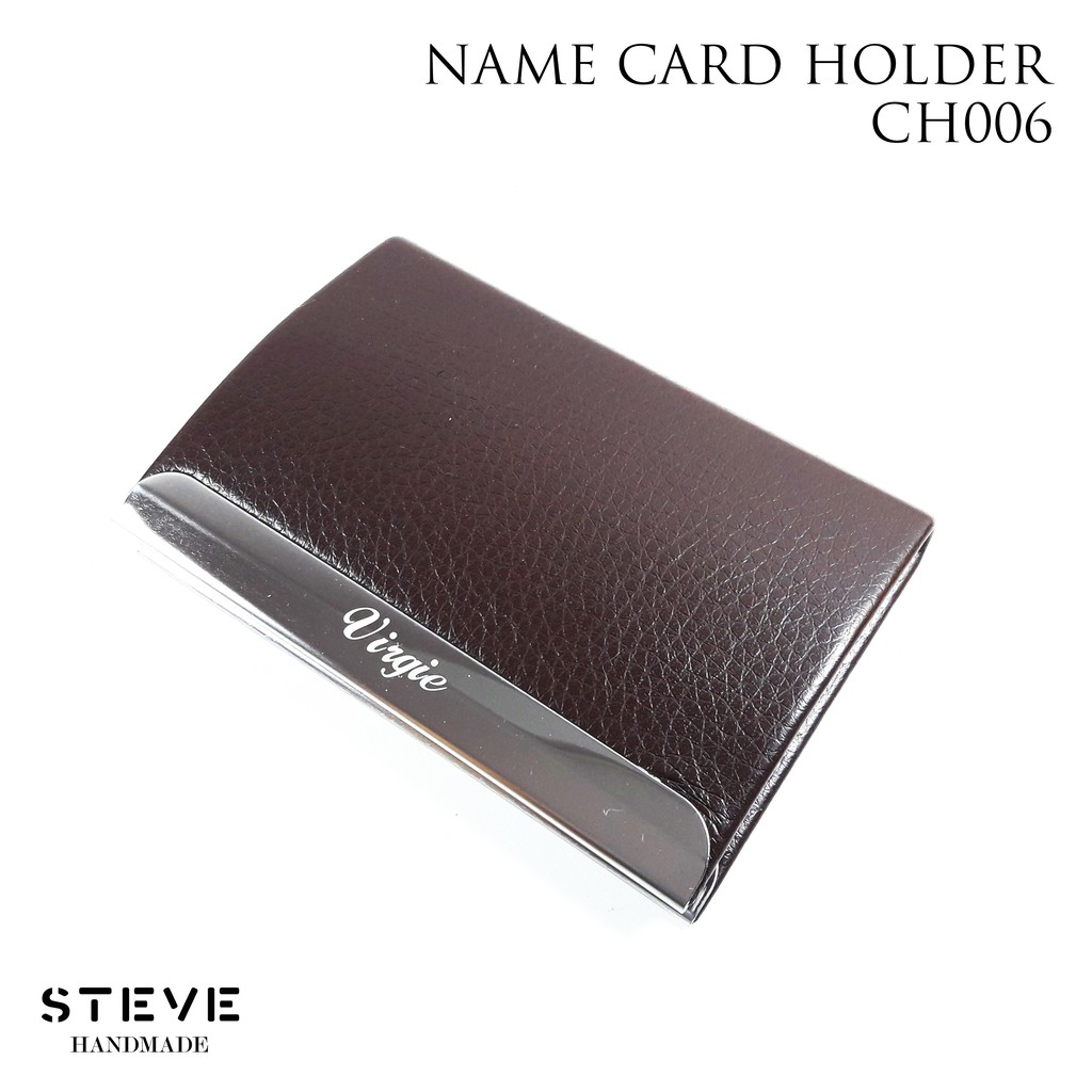 Tempat Kartu Nama Name Card Holder Dompet Kartu Kredit Credit Card Wallet CH006 Custom Nama &amp; Logo