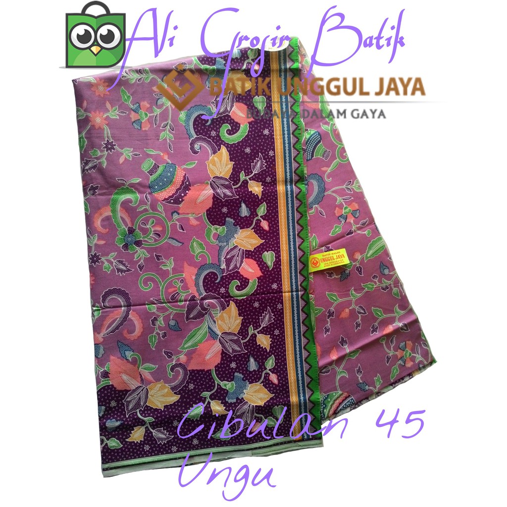 Kain Batik Pekalongan Cibulan Motif 34 Pink Unggul Jaya Shopee